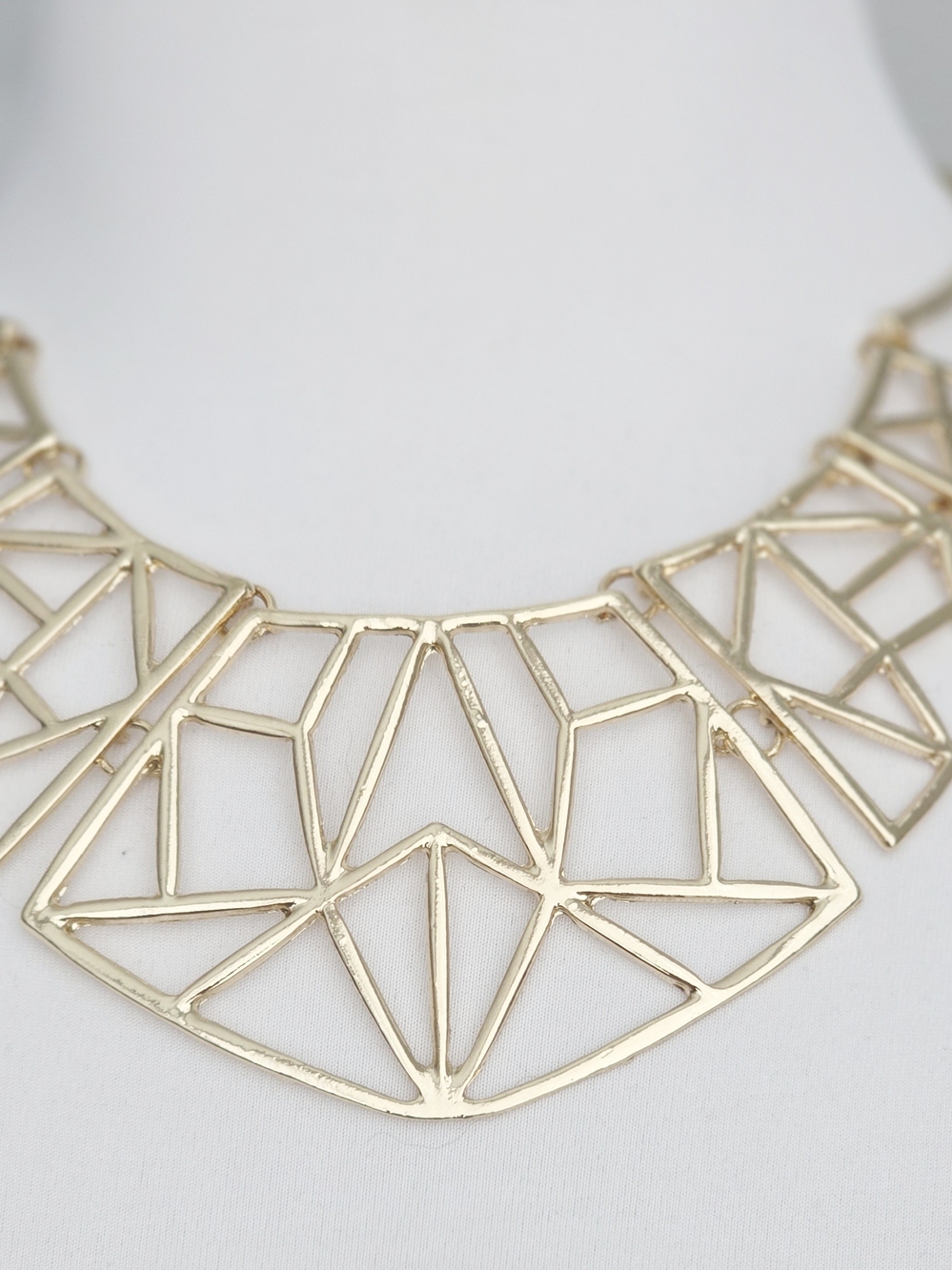 Gold Geometric Statement Necklace - Women Jewelry